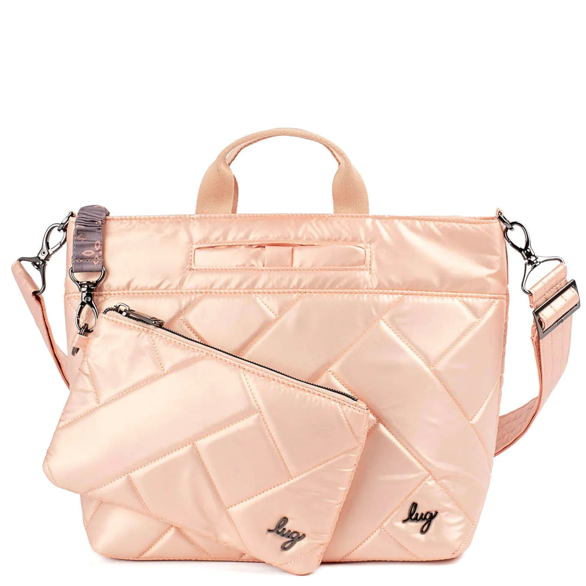 LUG Tenor 2pc Crossbody Bag in Metallic Rose Gold