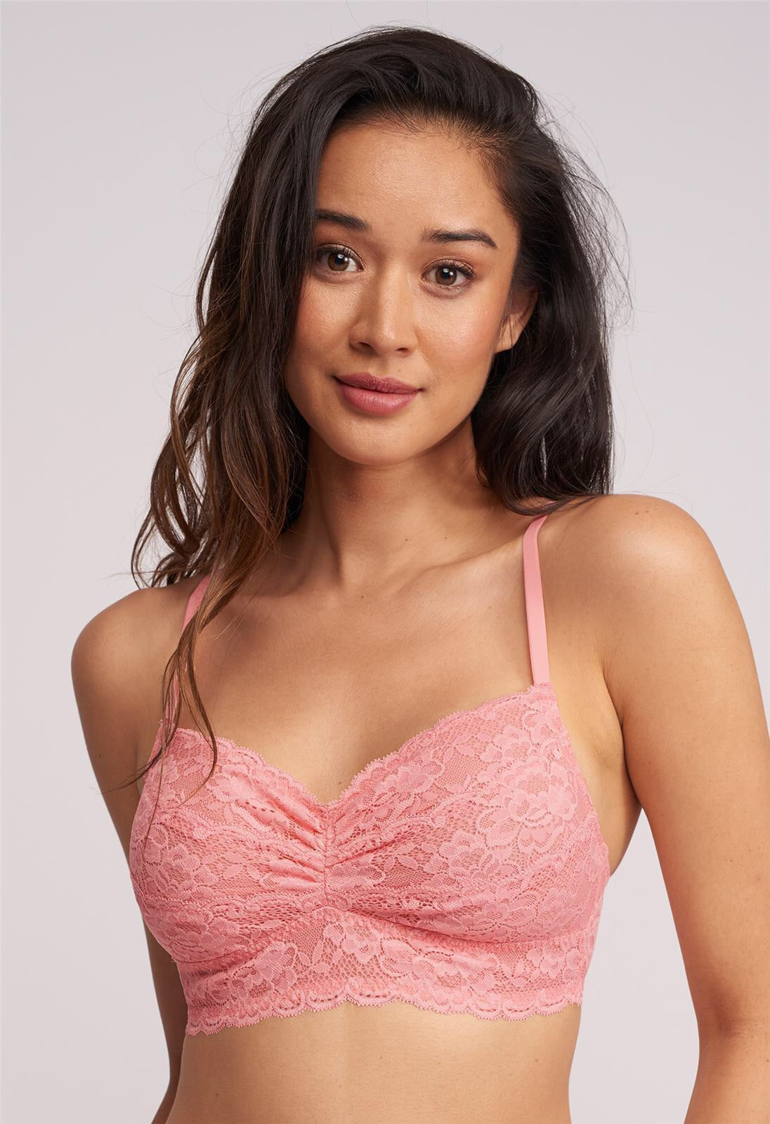 MONTELLE 9334 CUP-SIZED LACE BRALETTE IN WINE