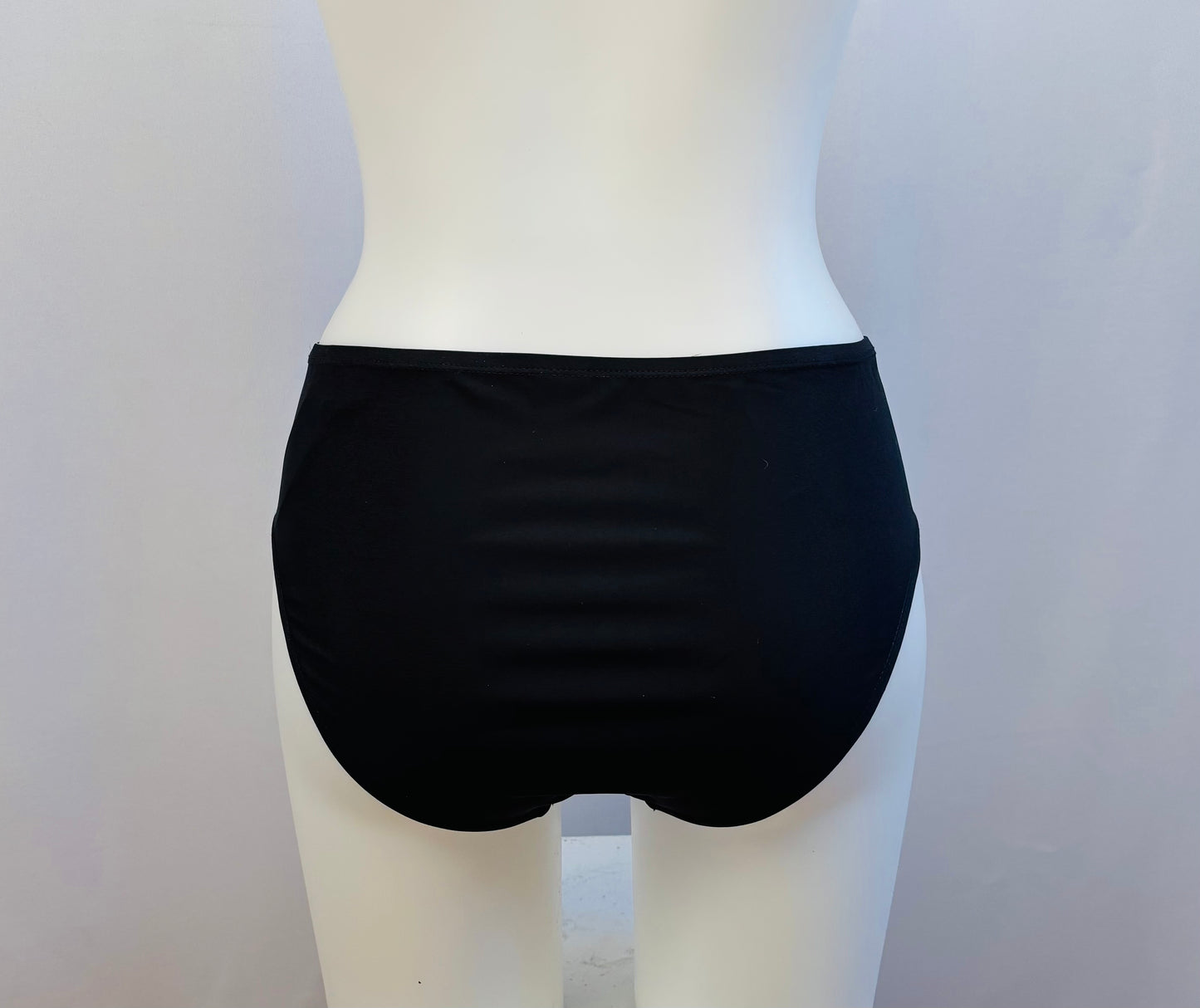 Swimwear Black Mid Rise Swim Bottom