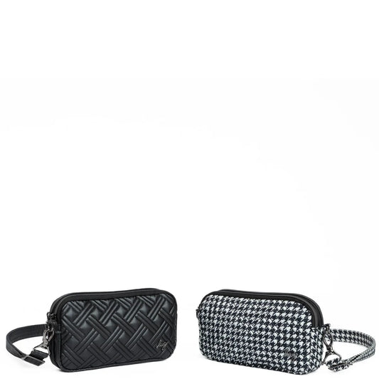 LUG Coupe XL Convertible Crossbody Bag in Metalic Black or Houndstooth