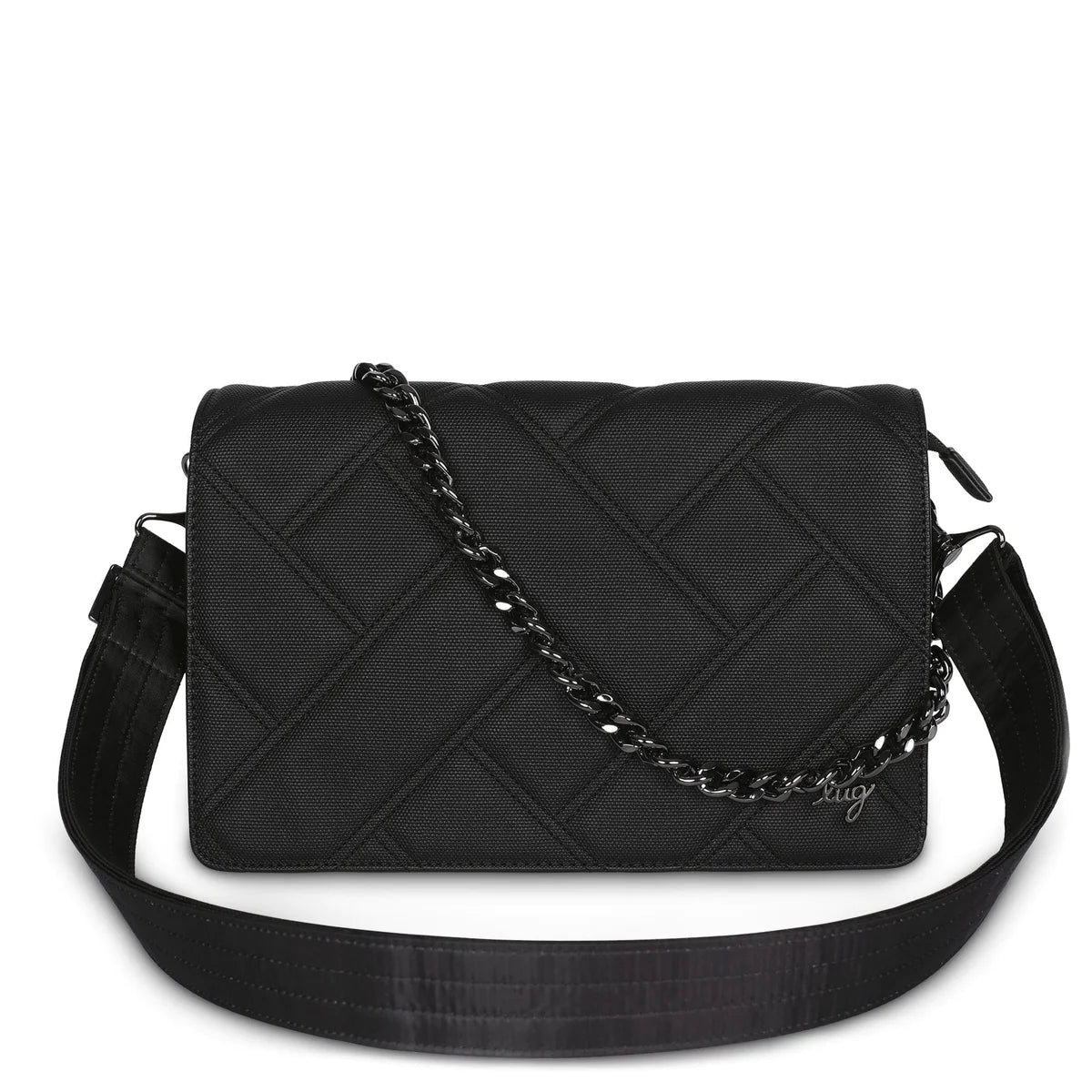 LUG Huddle Matte Luxe VL Shoulder Bag in Black