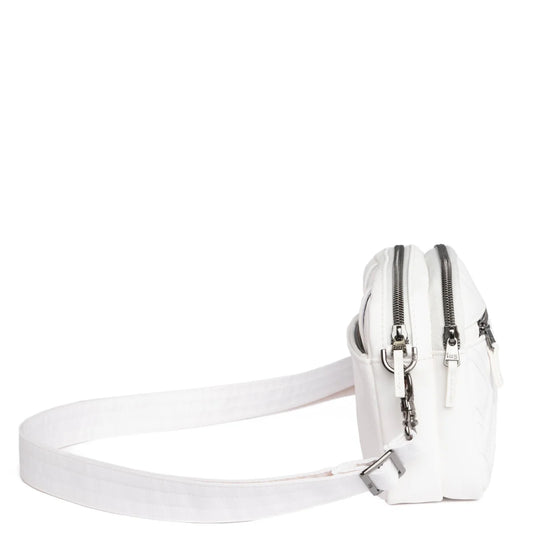 LUG Super Coupe 2 Satin Luxe Convertible Crossbody Bag in White