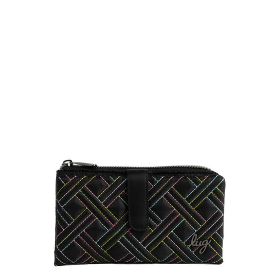 LUG Tram 2 RFID Wallet in Black Icepop Stitch