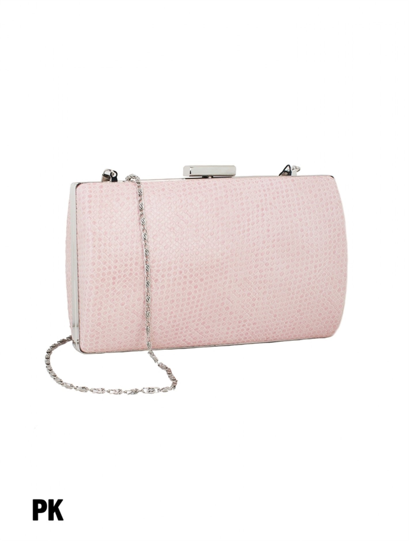 Pink Faux Leather Clutch