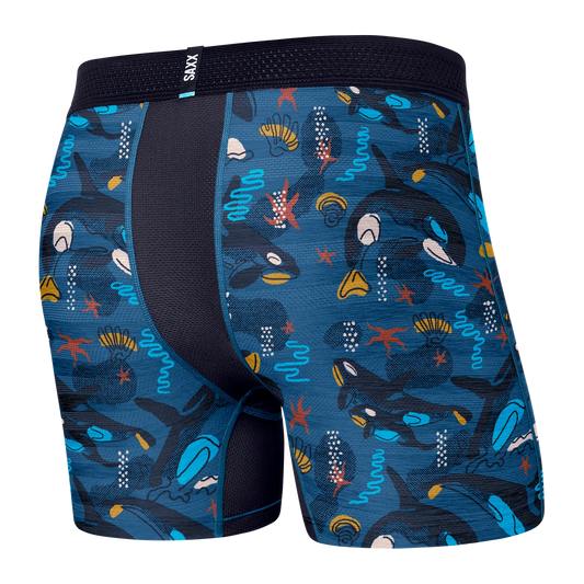 SAXX DROPTEMP™ COOLING MESH Boxer Brief / Whale Watch- Storm Blue