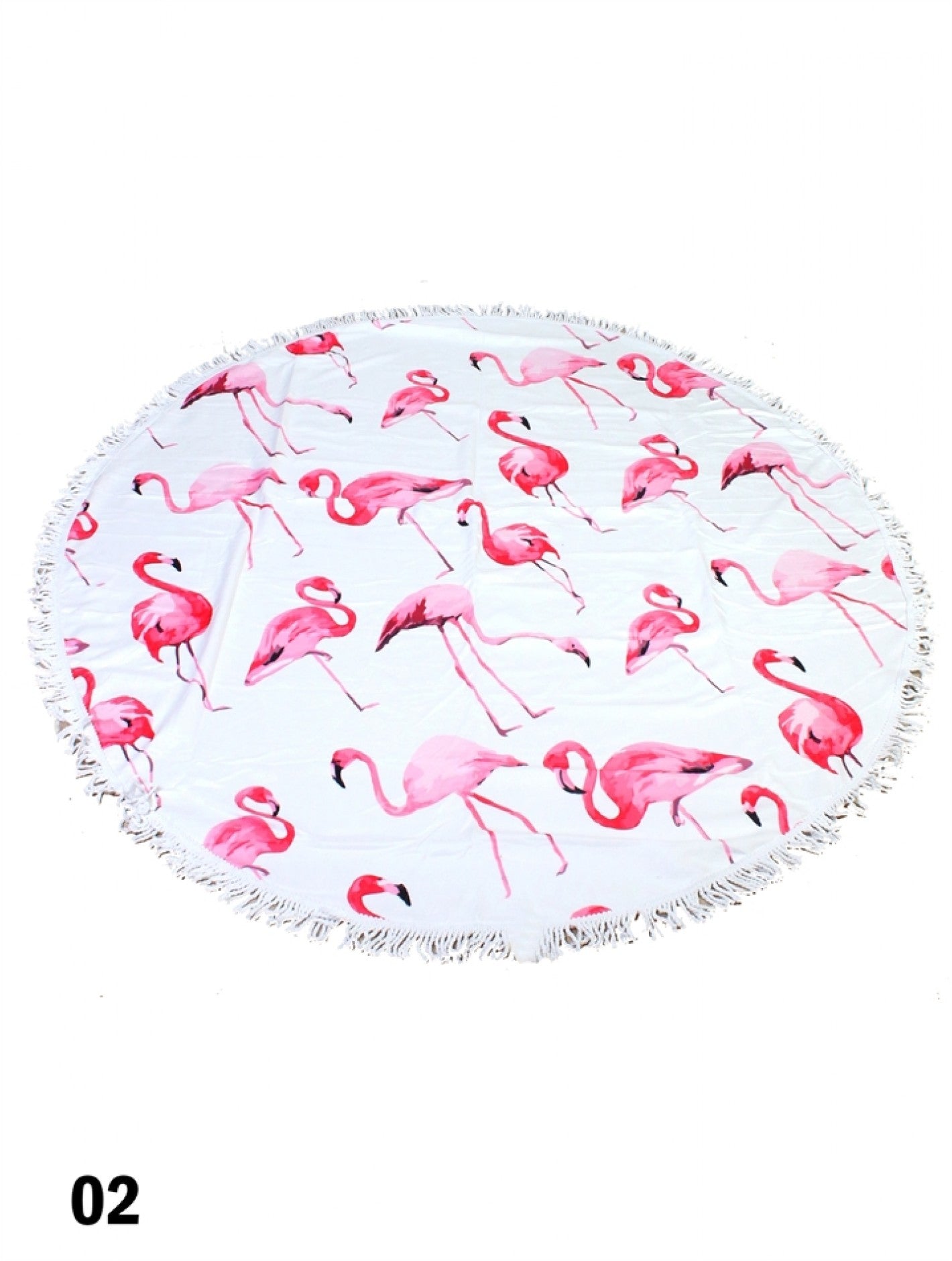 Flamingo Round Beach Towel