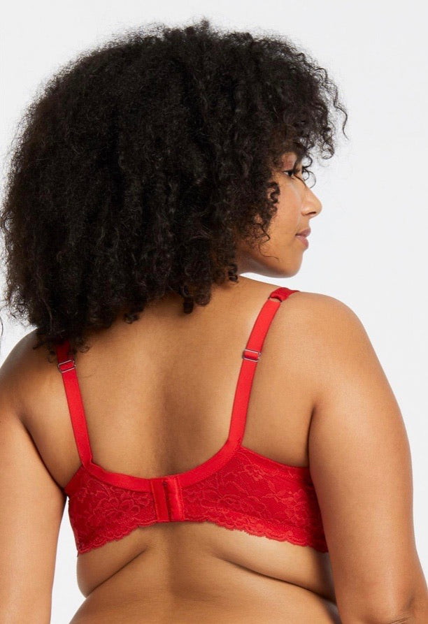 Montelle 9320 Pure Plus Full Coverage T-Shirt Bra in Sweet Red