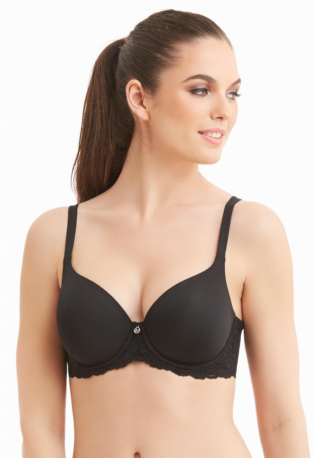 Montelle 9320 Pure Plus Full Coverage T-shirt Bra in Black